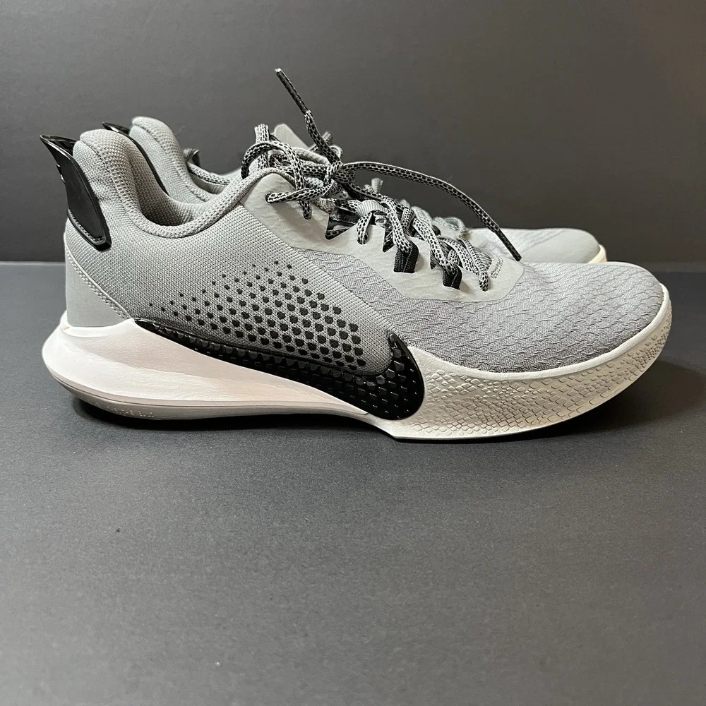 Nike Kobe Mamba Fury Shoes Mens 9 Cool Gray Black Basketball Athletic Sneakers